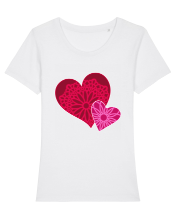 Valentine's Love Heart Mandala White