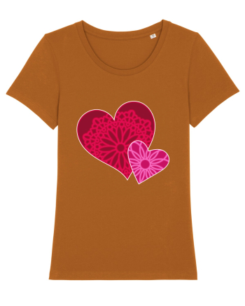 Valentine's Love Heart Mandala Roasted Orange