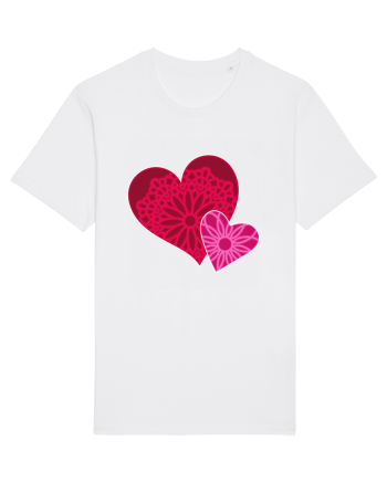 Valentine's Love Heart Mandala White