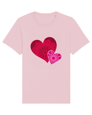 Valentine's Love Heart Mandala Cotton Pink