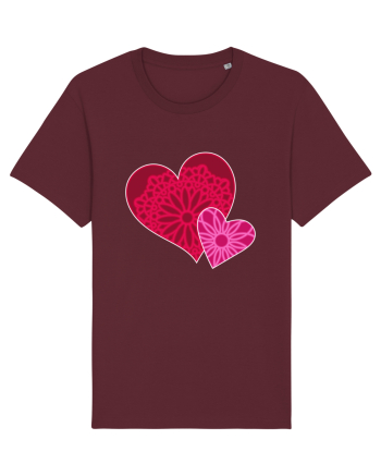 Valentine's Love Heart Mandala Burgundy