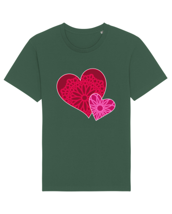 Valentine's Love Heart Mandala Bottle Green