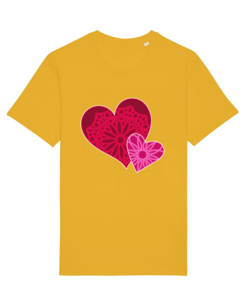 Valentine's Love Heart Mandala Spectra Yellow