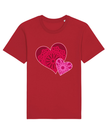 Valentine's Love Heart Mandala Red