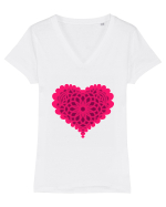 Valentine's Love Heart Bubble Tricou mânecă scurtă guler V Damă Evoker