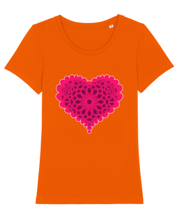 Valentine's Love Heart Bubble Bright Orange