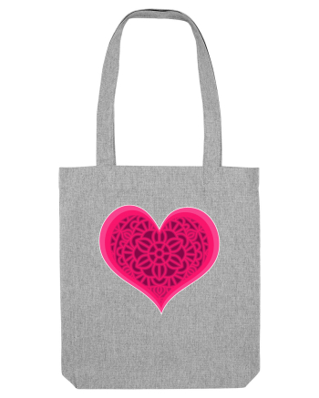 Valentine's Love Heart Mandala Heather Grey