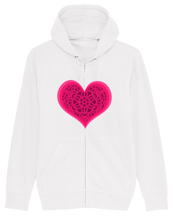 Valentine's Love Heart Mandala White
