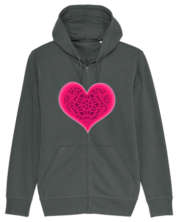 Valentine's Love Heart Mandala Anthracite