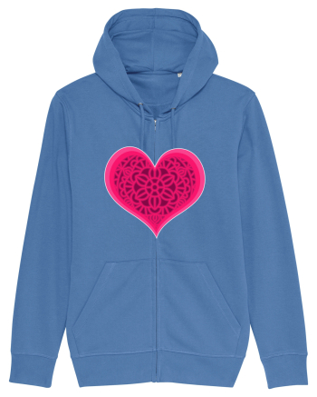 Valentine's Love Heart Mandala Bright Blue