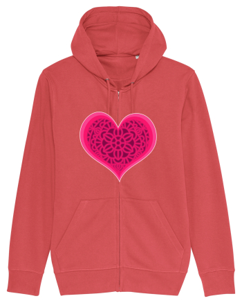 Valentine's Love Heart Mandala Carmine Red