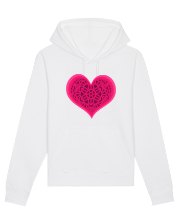 Valentine's Love Heart Mandala White