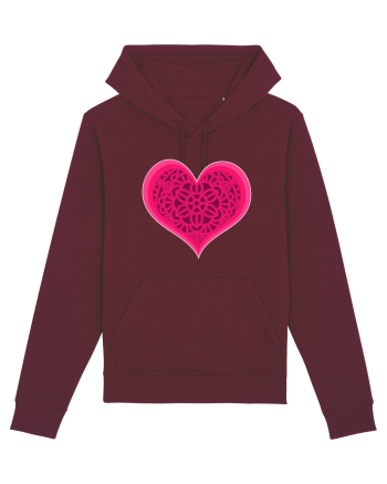 Valentine's Love Heart Mandala Burgundy