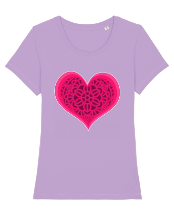 Valentine's Love Heart Mandala Lavender Dawn