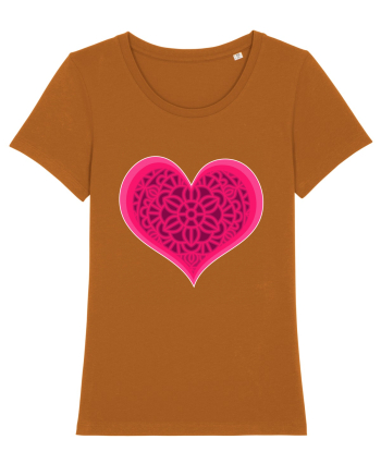 Valentine's Love Heart Mandala Roasted Orange