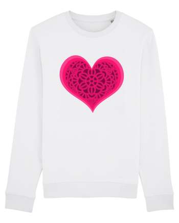 Valentine's Love Heart Mandala White