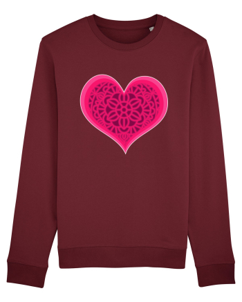 Valentine's Love Heart Mandala Burgundy
