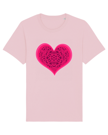Valentine's Love Heart Mandala Cotton Pink