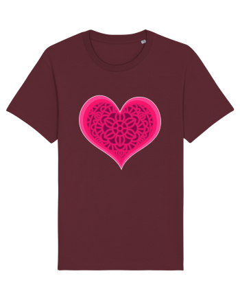 Valentine's Love Heart Mandala Burgundy