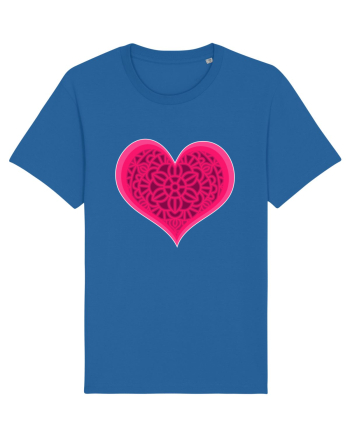 Valentine's Love Heart Mandala Royal Blue