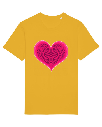 Valentine's Love Heart Mandala Spectra Yellow