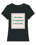 i am capable of completing it on my  own6 Tricou mânecă scurtă guler larg fitted Damă Expresser