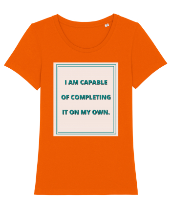 i am capable of completing it on my  own6 Bright Orange
