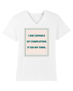 i am capable of completing it on my  own6 Tricou mânecă scurtă guler V Bărbat Presenter