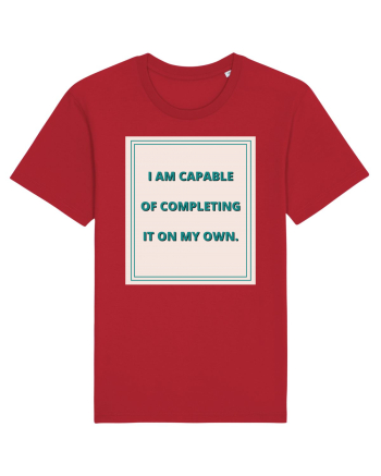 i am capable of completing it on my  own6 Red