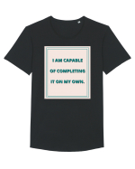 i am capable of completing it on my  own6 Tricou mânecă scurtă guler larg Bărbat Skater