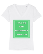 i have the skills necessary to complete it4 Tricou mânecă scurtă guler V Damă Evoker