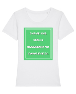 i have the skills necessary to complete it4 Tricou mânecă scurtă guler larg fitted Damă Expresser
