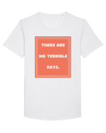 there are no terrible days7 Tricou mânecă scurtă guler larg Bărbat Skater
