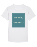 not cute just crazy6 Tricou mânecă scurtă guler larg Bărbat Skater