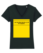 i am the creator of all my success3 Tricou mânecă scurtă guler V Damă Evoker