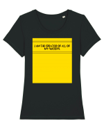 i am the creator of all my success3 Tricou mânecă scurtă guler larg fitted Damă Expresser