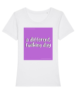 a different fucking day6 Tricou mânecă scurtă guler larg fitted Damă Expresser