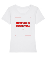 netflix is essential3 Tricou mânecă scurtă guler larg fitted Damă Expresser