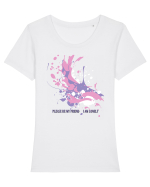 please be my friend i am lonely Tricou mânecă scurtă guler larg fitted Damă Expresser