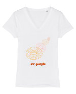 ew people Tricou mânecă scurtă guler V Damă Evoker