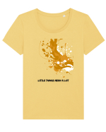 little things mean a lot2 Tricou mânecă scurtă guler larg fitted Damă Expresser
