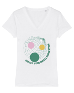 recall your initial motivation Tricou mânecă scurtă guler V Damă Evoker