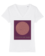 drunk words are sober thoughts Tricou mânecă scurtă guler V Damă Evoker