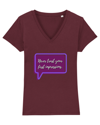 never trust your first impressions3 Burgundy