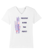 persistent rather than perfect3 Tricou mânecă scurtă guler V Bărbat Presenter