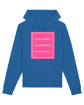 i am capable of completing it on my  own7 Royal Blue
