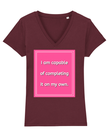 i am capable of completing it on my  own7 Burgundy