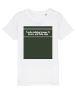 i make mistakes because i m human and that s okay Tricou mânecă scurtă  Copii Mini Creator
