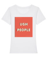 ugh people2 Tricou mânecă scurtă guler larg fitted Damă Expresser