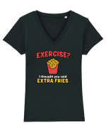 Extra Fries Tricou mânecă scurtă guler V Damă Evoker